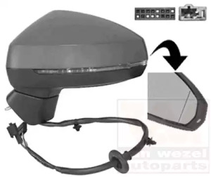 VAN WEZEL 0337827 -  Наружное зеркало